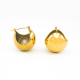 Gold Plated Chunky Mirror Ball Hoops