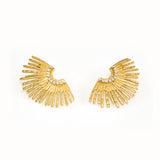 Gold Plated Sunbeam Bling Earrings