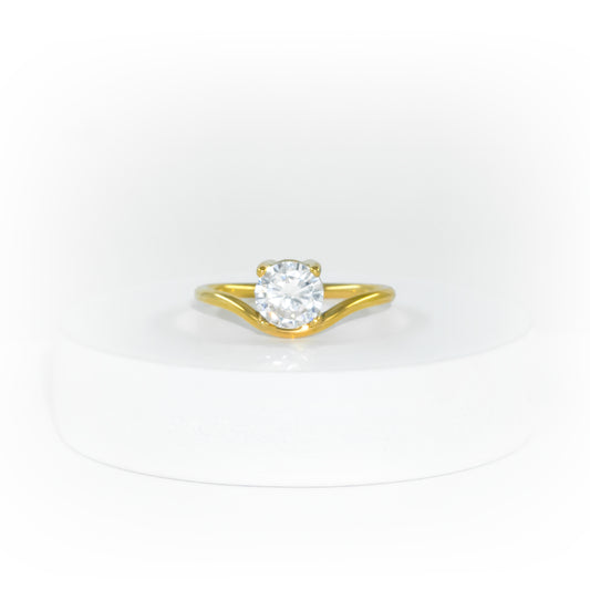 Solitaire Twist Ring
