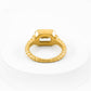 Gold Plated Ice Cube Ring