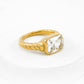 Gold Plated Ice Cube Ring