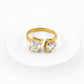 Gold Plated Twin Stone Ring