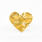 Gold Plated Crushed Heart Ring