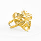 Gold Plated Crushed Heart Ring