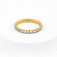 Gold Plated Single Studded Ring